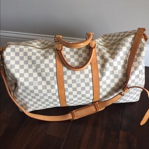 No trade.  55 bandouliere.  Damier azur. Auth